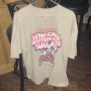 Graphic "Low-Carb Gluten-Free Salad" Tan Tee